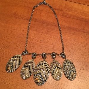 Multi pendant Metal statement necklace